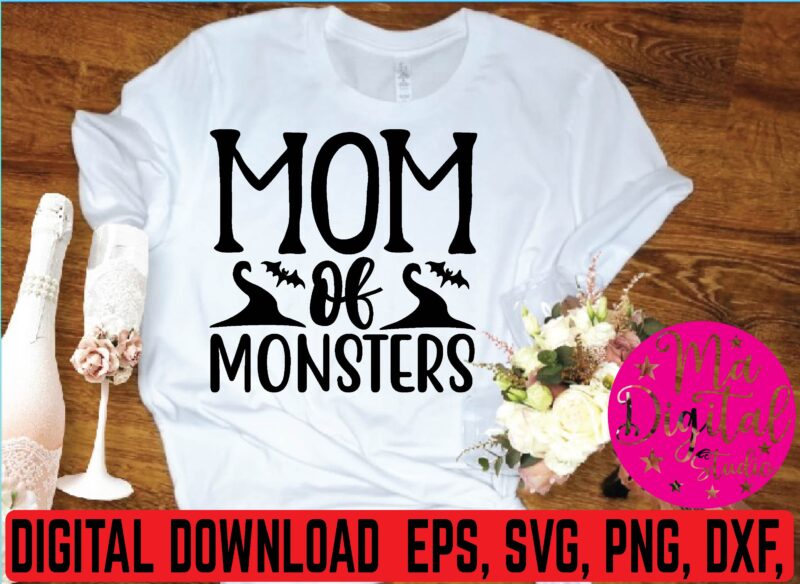 mom of monsters t shirt template