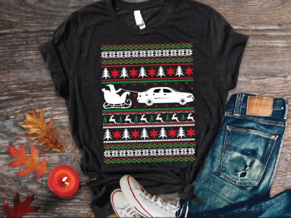 Merry christmas sweater t shirt vector illustration