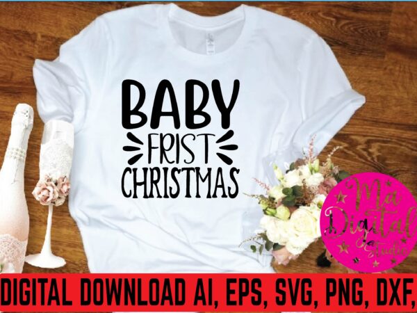 Baby frist christmas graphic t shirt