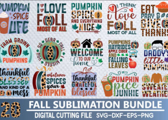 Fall Sublimation Bundle t shirt graphic design