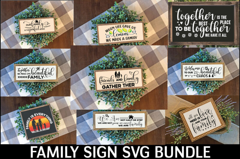 Family Sign SVG Bundle