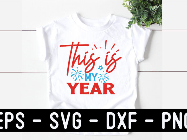 New year svg t shirt design template