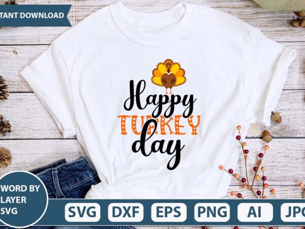 Happy turkey day thanksgiving t-shirt design