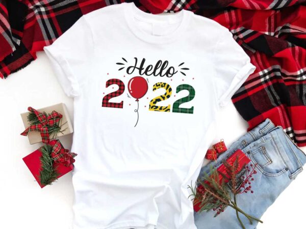 Hello 2022 gift diy crafts svg files for cricut, silhouette sublimation files graphic t shirt