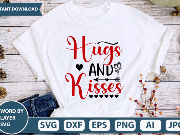 Hugs and kisses svg vector for t-shirt