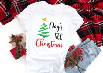 Days Till Christmas Trees Vector SVG Diy Crafts Svg Files For Cricut, Silhouette Sublimation Files