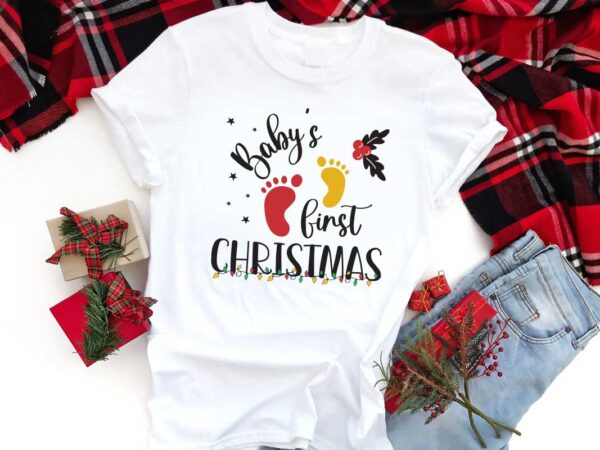 Babys 1st christmas shirt idea diy crafts svg files for cricut, silhouette sublimation files t shirt template