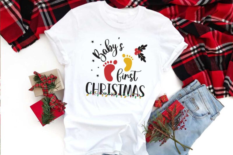 Babys 1st Christmas Shirt Idea Diy Crafts Svg Files For Cricut, Silhouette Sublimation Files