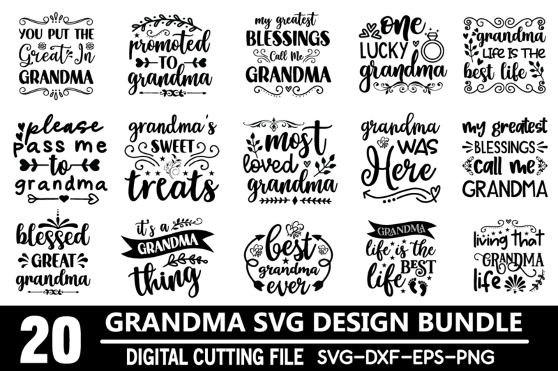 Blessed Nana Svg Png Grandma Svg Files For Cricut Gra