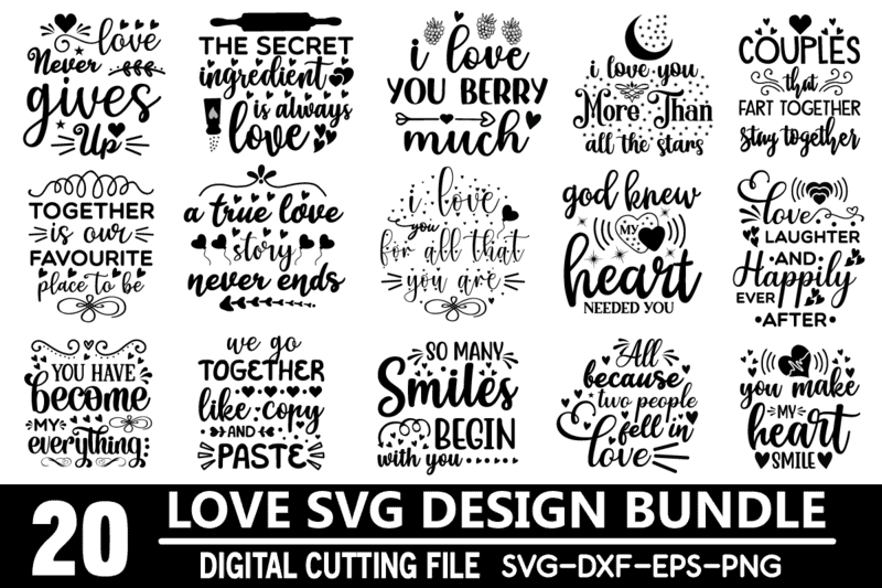 Love SVG Bundle cut file for shirt - Buy t-shirt designs