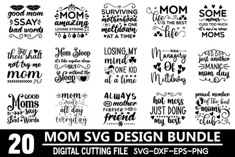 Mom Svg Bundle vector t-shirt designs