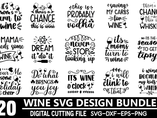 Wine svg bundle vector graphic