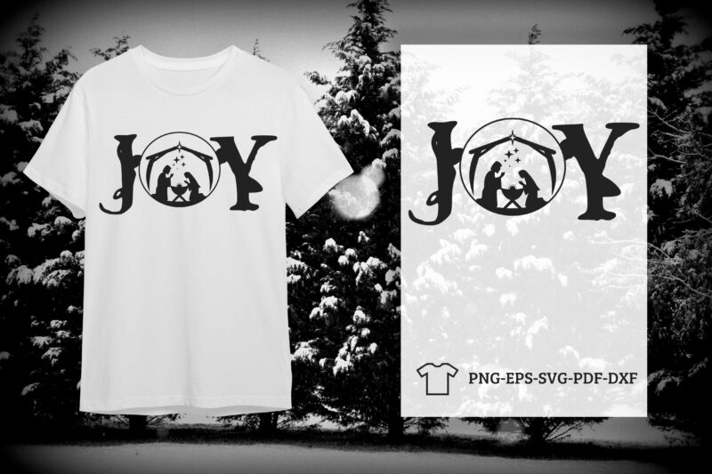 Christmas Holy Night Joy Silhouette SVG Diy Crafts Svg Files For Cricut, Silhouette Sublimation Files