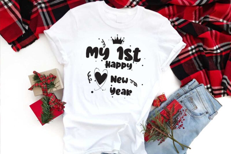 My 1st Happy New Year Gift Diy Crafts Svg Files For Cricut, Silhouette Sublimation Files