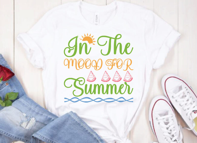 Summer svg bundle t shirt template vector