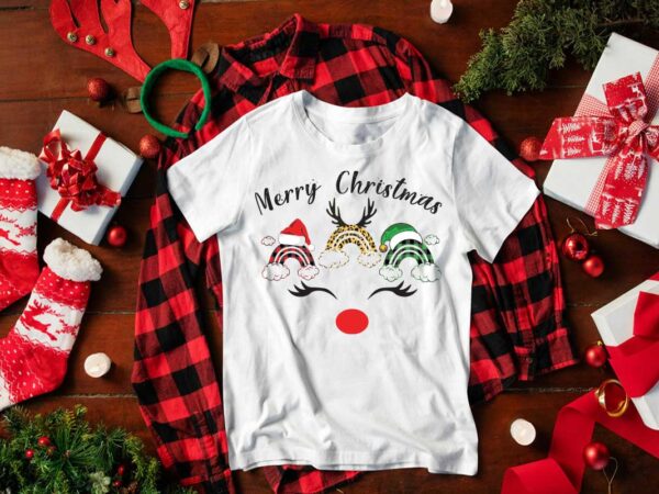 Merry christmas cute reindeer gift idea diy crafts svg files for cricut, silhouette sublimation files t shirt designs for sale