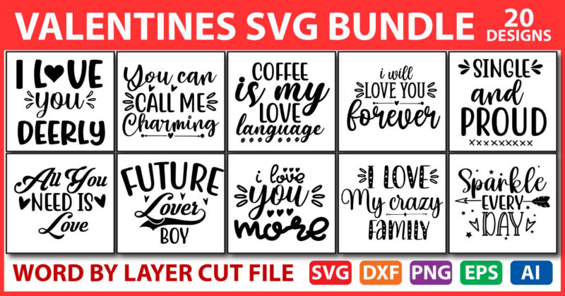 Valentines day SVG Bundle