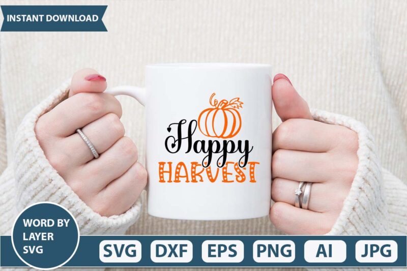 Happy harvest svg vector for t-shirt design