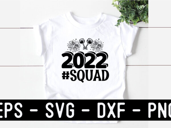 New year svg t shirt design template