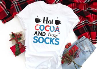 Winter Funny Quotes, Hot Cocoa And Fuzzy Socks Diy Crafts Svg Files For Cricut, Silhouette Sublimation Files