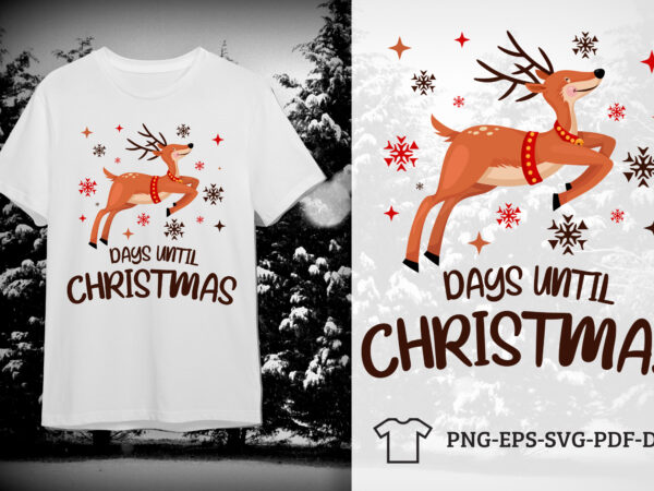 Days until christmas reindeer vector svg diy crafts svg files for cricut, silhouette sublimation files