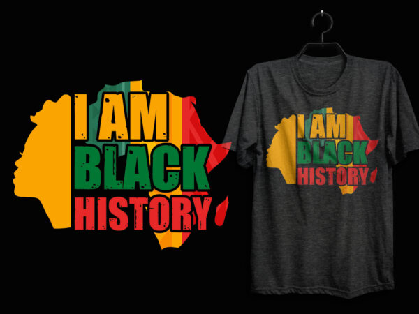 I’m black history t shirt design for pod