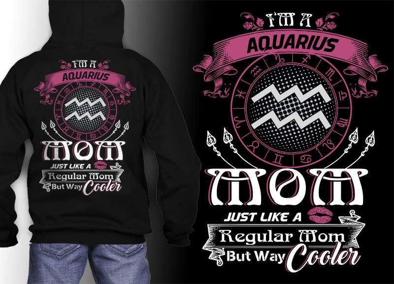 12 birthday zodiac mom bundle pink tshirt design psd file editable text and layer zodiac#7 UPDATE