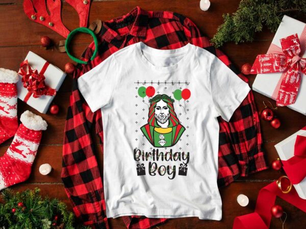 Christmas jesus gift, birthday boy shirt design