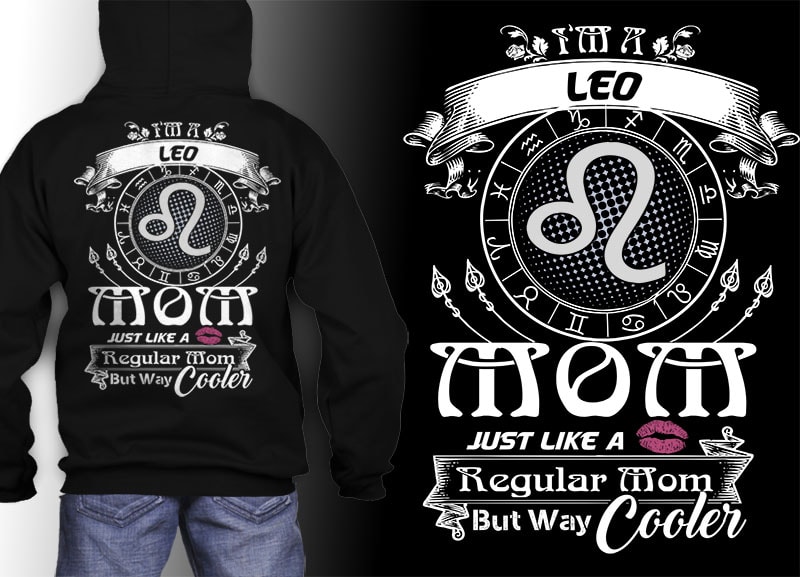 12 birthday zodiac mom bundle white tshirt design psd file editable text and layer zodiac#6 UPDATE