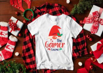 Christmas Gift, The Gamer Gnome Diy Crafts Svg Files For Cricut, Silhouette Sublimation Files t shirt vector file