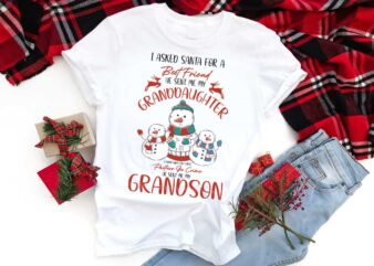 Christmas Gift, I Asked Santa For A Best Friend He Sent Me My Granddaughter Shirt Design