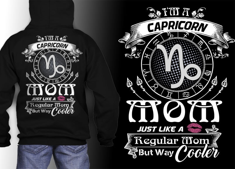 12 birthday zodiac mom bundle white tshirt design psd file editable text and layer zodiac#6 UPDATE