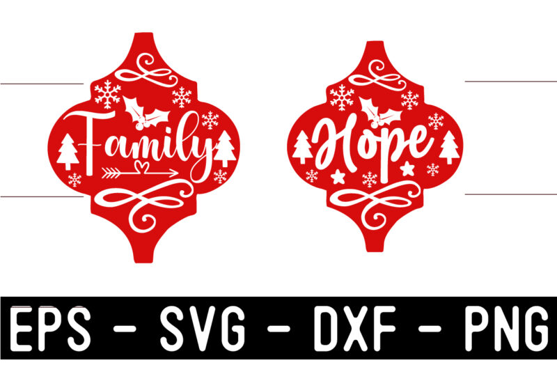 Arabesque Tile Christmas SVG Design Bundle