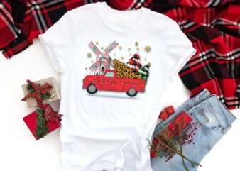 Christmas Red Truck Silhouette SVG Diy Crafts Svg Files For Cricut, Silhouette Sublimation Files