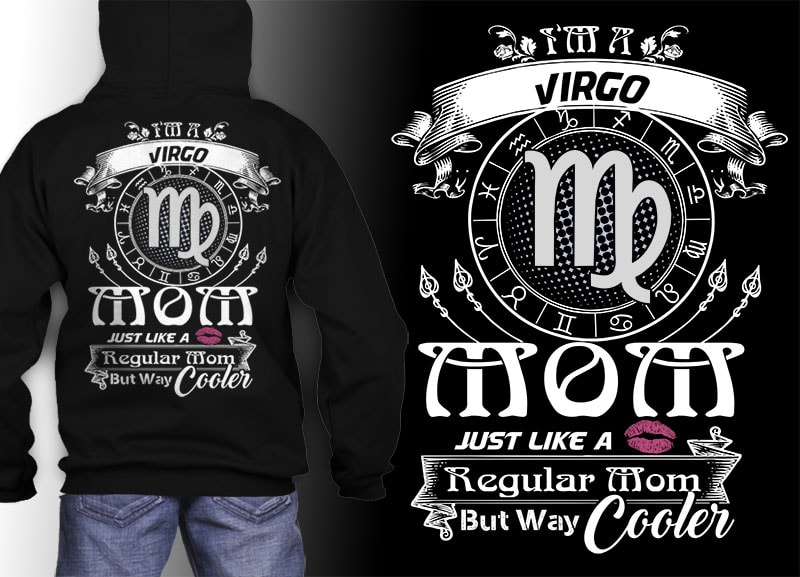 12 birthday zodiac mom bundle white tshirt design psd file editable text and layer zodiac#6 UPDATE