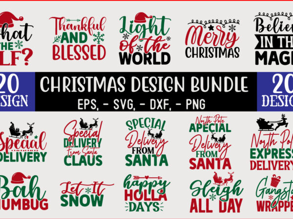 Christmas svg t shirt design bundle