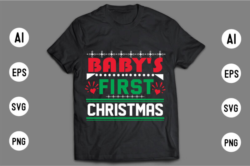 Christmas T shirt Design Template