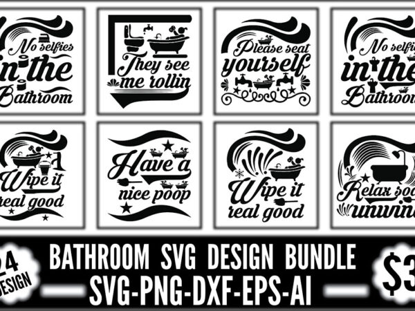 Bathroom svg design bundle