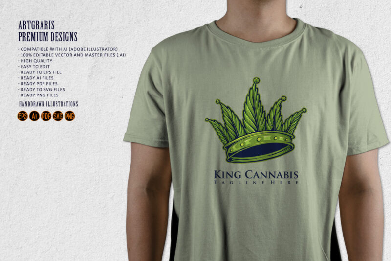 King Kush Cannabis Crown Logo