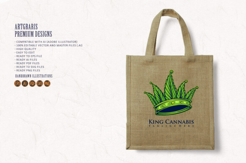 King Kush Cannabis Crown Logo