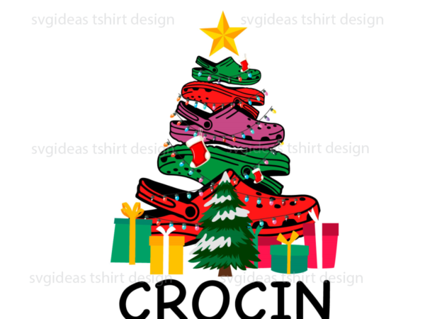 Christmas 2021 crocs christmas tree diy crafts svg files for cricut, silhouette sublimation files t shirt vector file