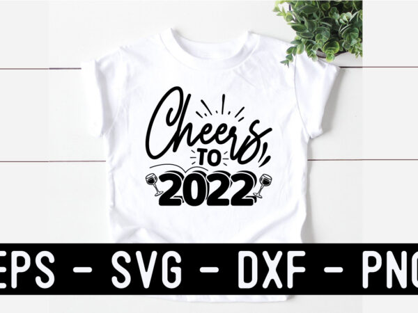 New year svg t shirt design template