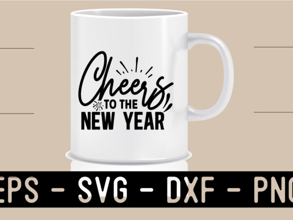 New year svg t shirt design template