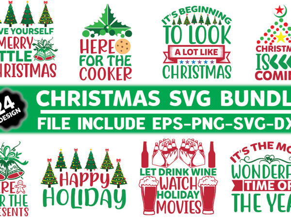 Christmas svg bundle t shirt vector file