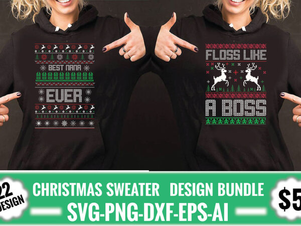 Christmas sweater design bundle