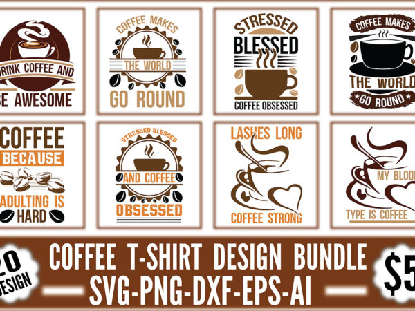 Coffee t-shirt design bundle