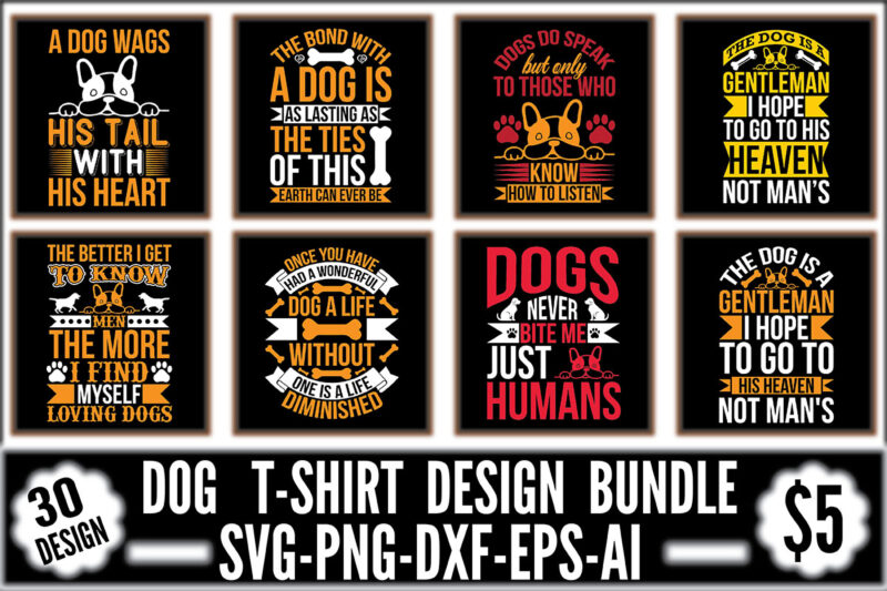 Dog T-shirt Design Bundle