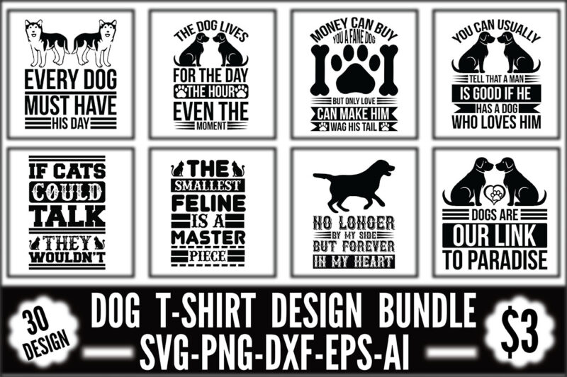 Dog T-shirt Design Bundle