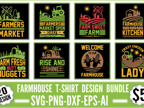 Farmhouse t-shirt design bundle