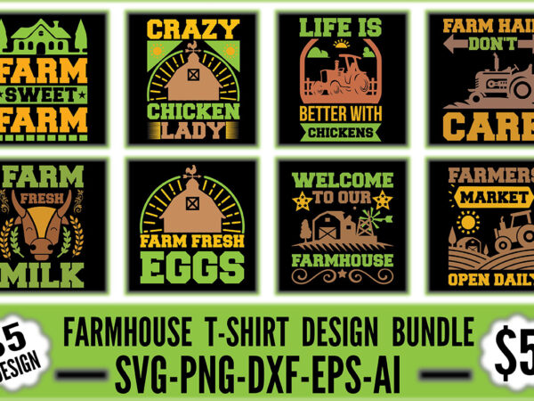 Farmhouse t-shirt design bundle